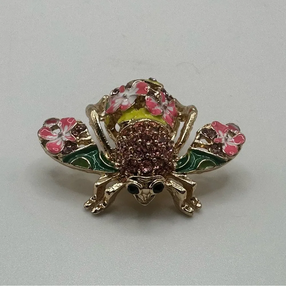 Joan Rivers Pink Orchid Bee Pin